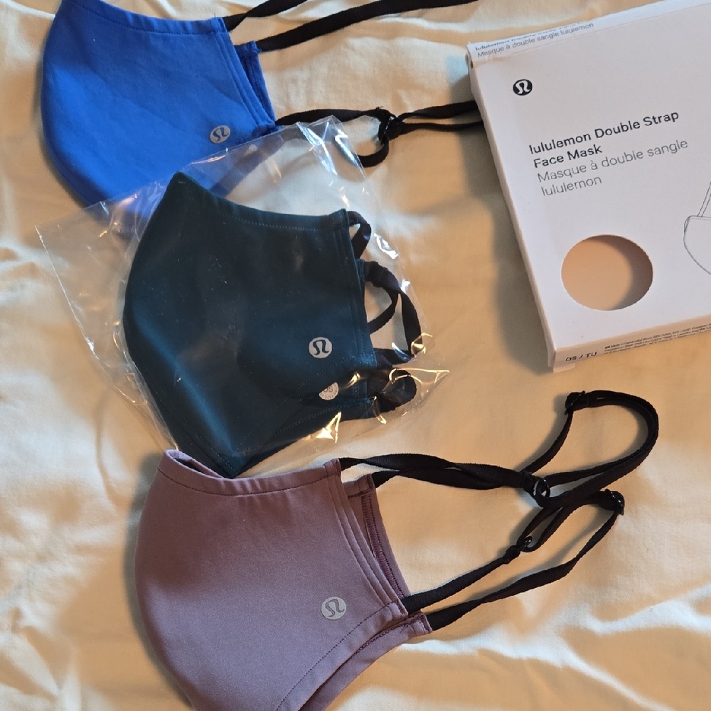 lululemon athletica Face Masks in Blue, Black, and Purple
